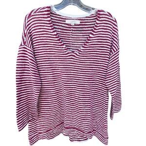 Loft size M striped oversized cotton nylon sweater